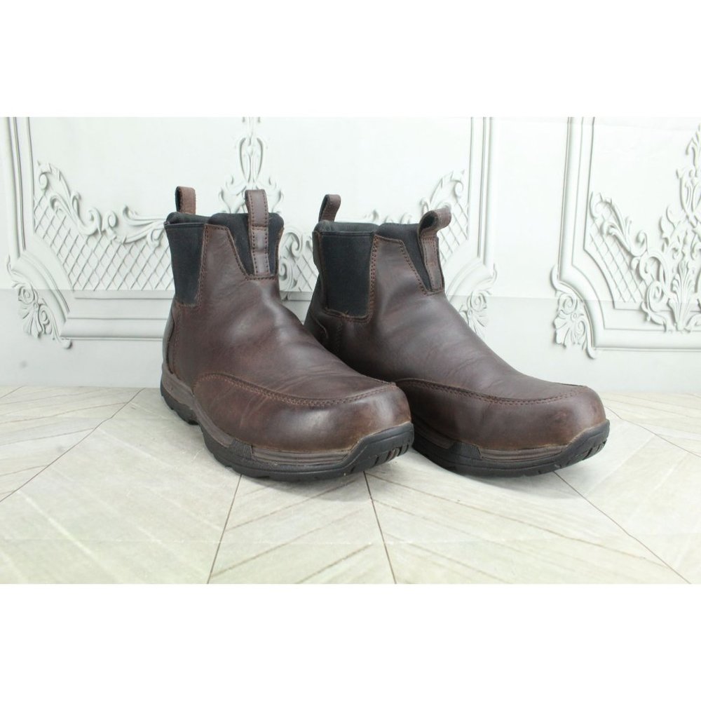 LL Bean Brown Leather Rugged Traverse Insulated Chelsea Trail Boots 11 M - Picture 3 of 10
